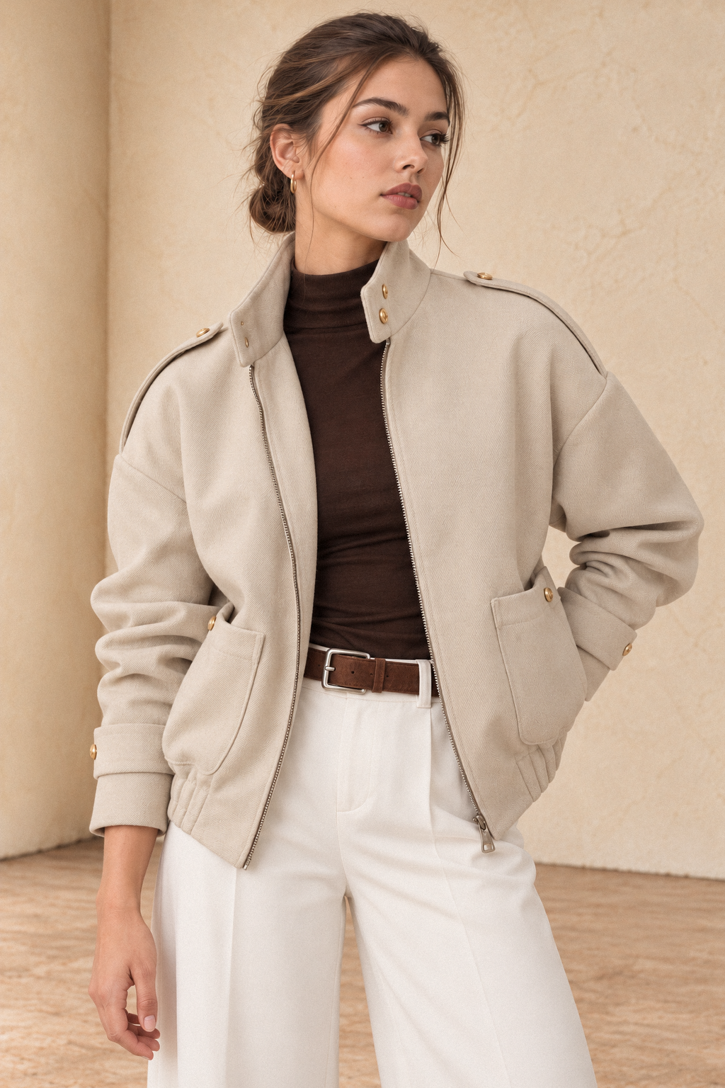 High Collar Short Coat