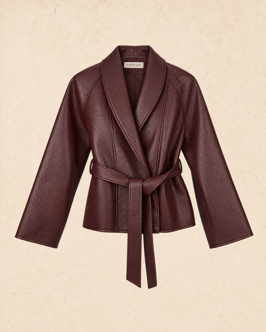 Bordeaux Belted Blazer
