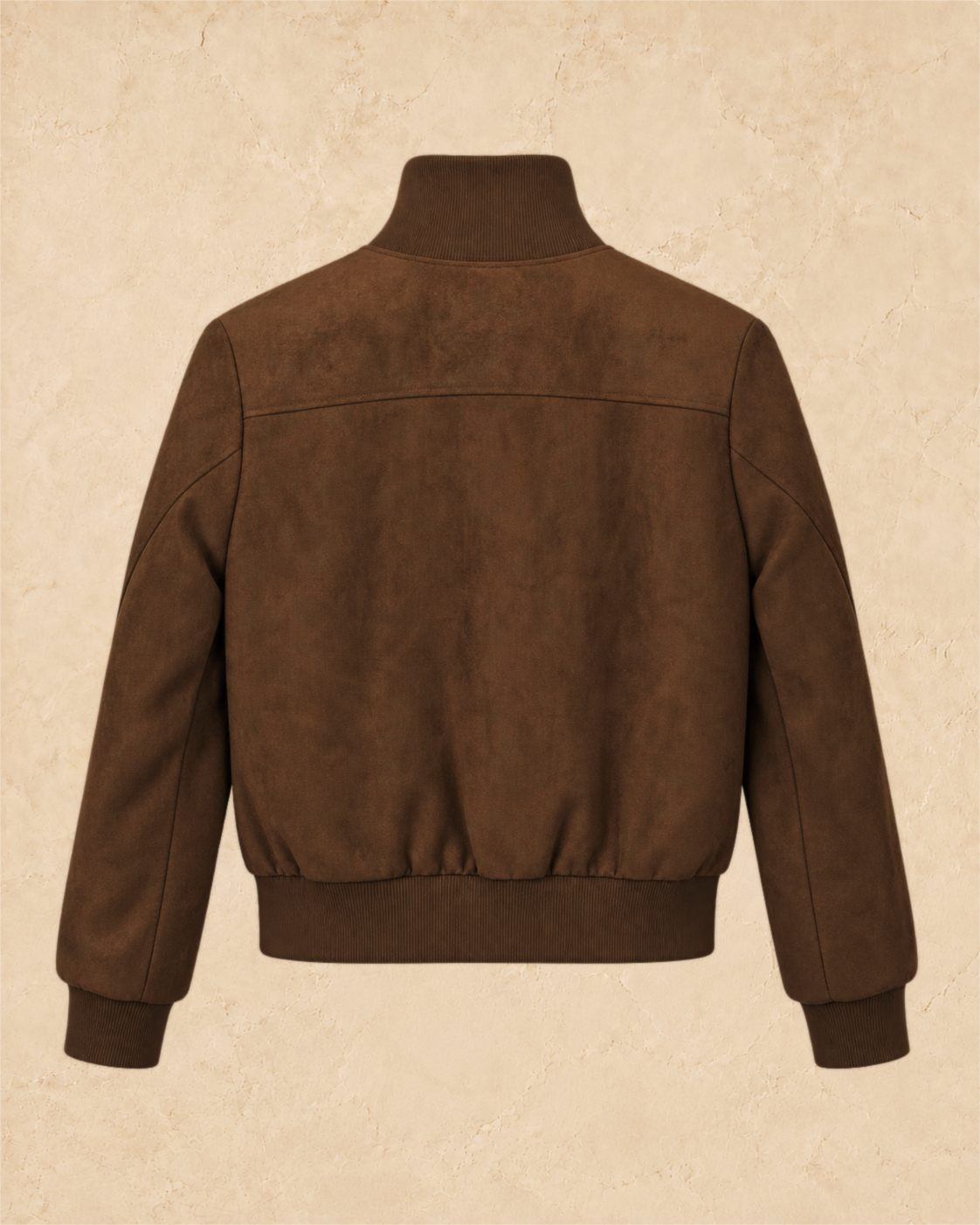 Suede Effect Bomber Jacket