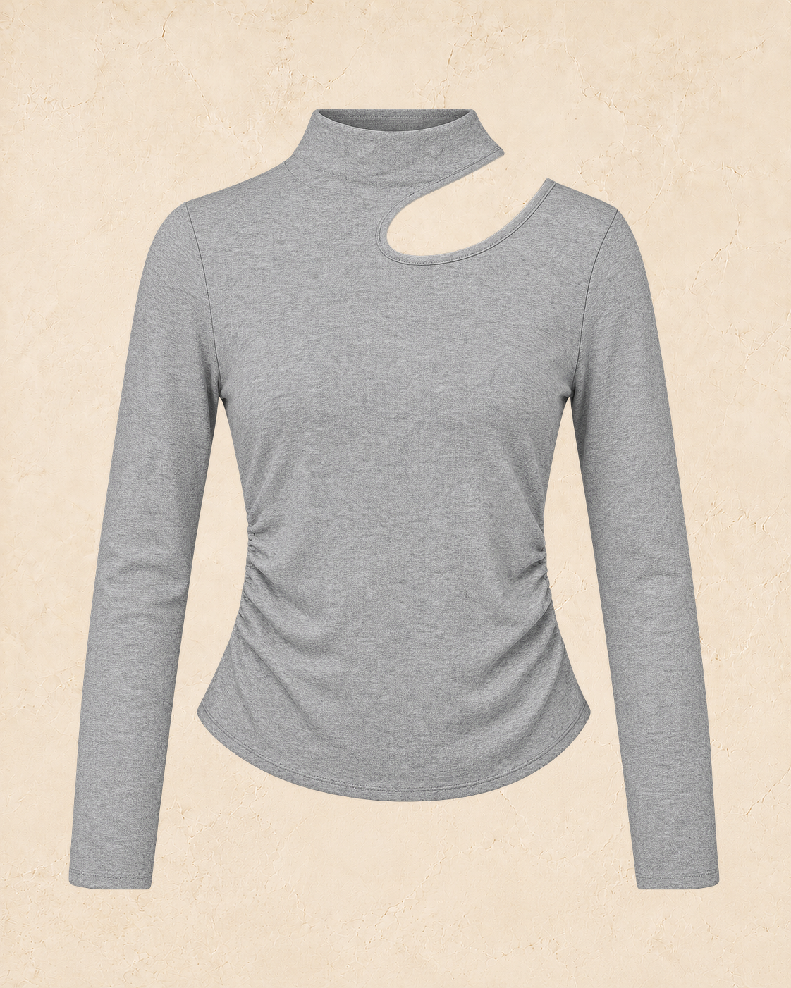 Asymmetric Cutout Long Sleeve