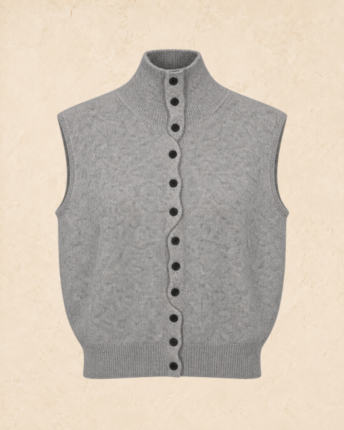 Button Front Knit Vest