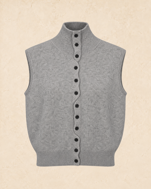 Button Front Knit Vest