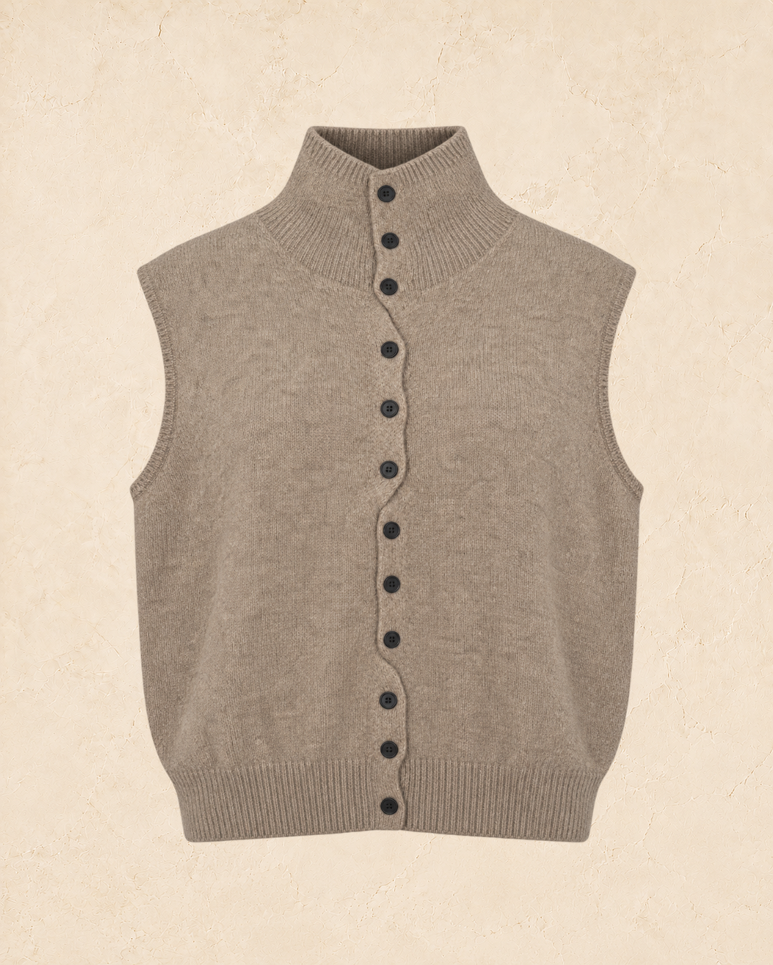 Button Front Knit Vest