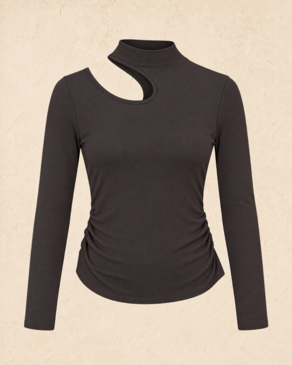 Asymmetric Cutout Long Sleeve